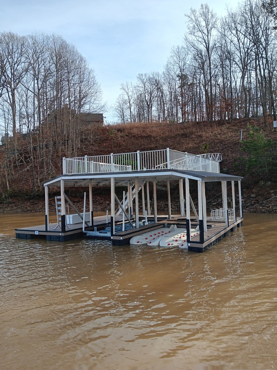 Used galvanized steel dock with upper sundeck 23'x34' SOLD Master