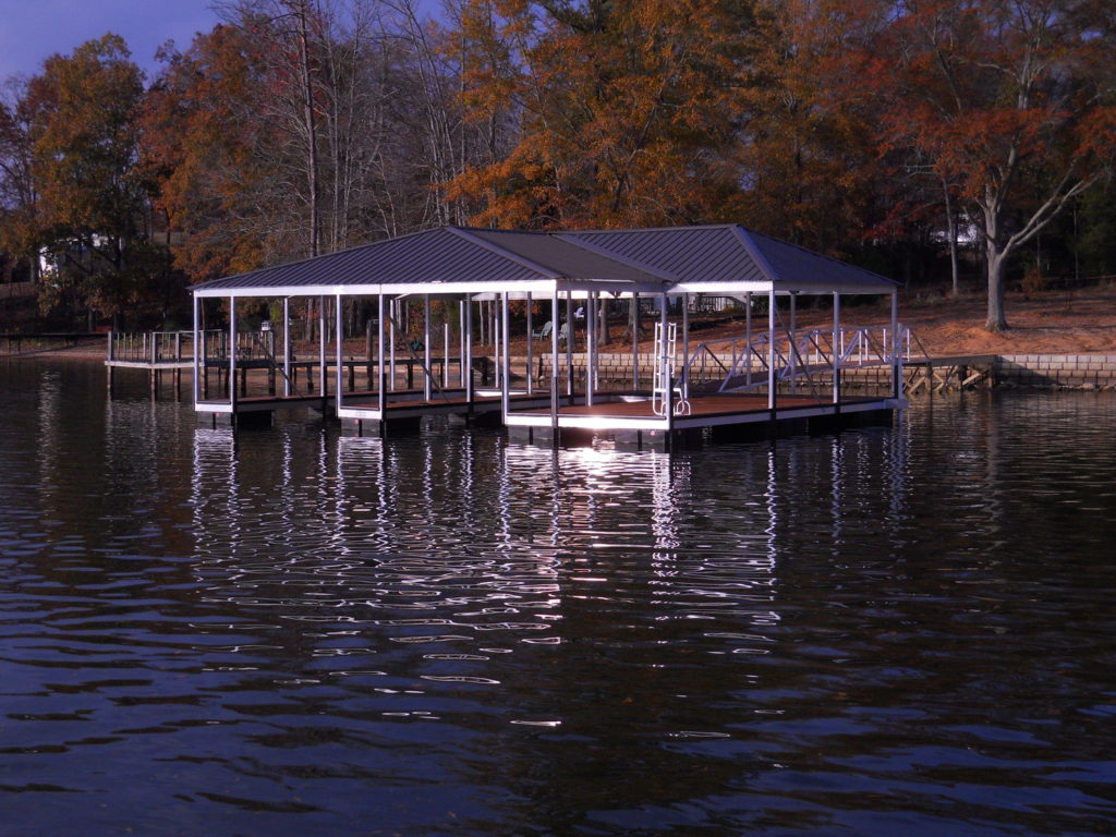 Lake Hartwell Compound Hip Roof with ipe decking