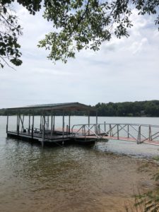 24 by 28 Aluminum Floating Dock with Gable roof