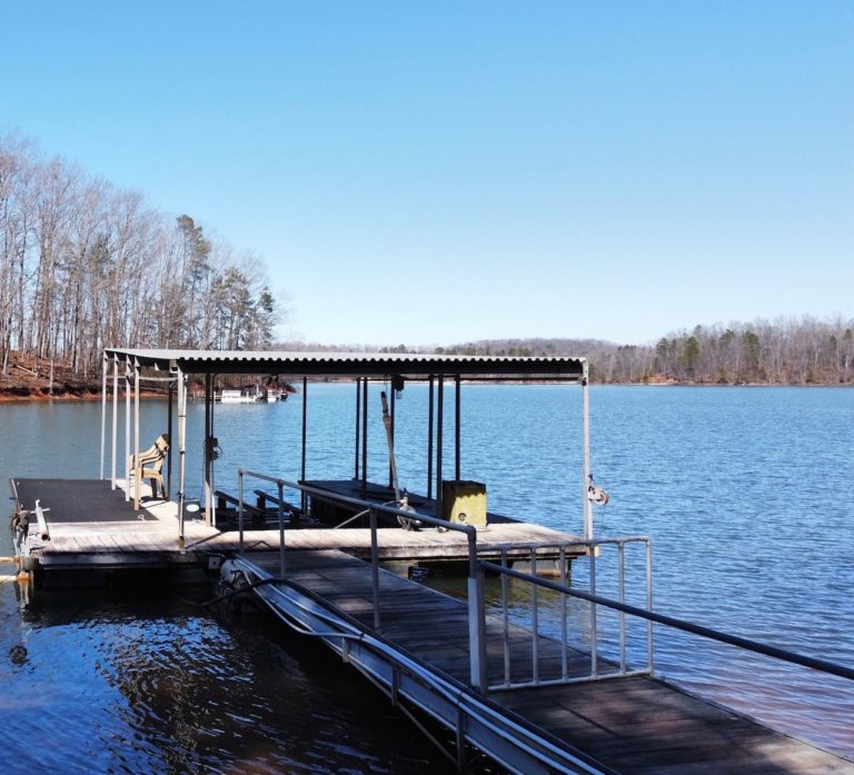 Single Slip Covered Steel Dock Lake Hartwell